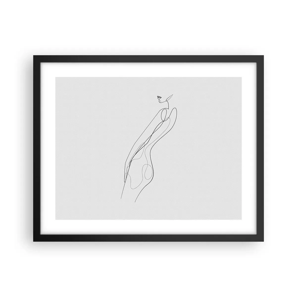 Poster în ramă neagră - Abia o promisiune - 50x40 cm