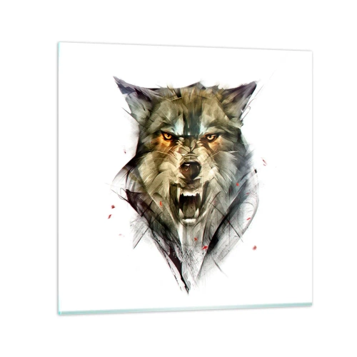 Tablou pe sticlă - Nici un pas! - 70x70 cm