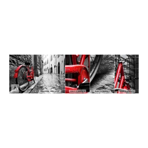 Mostră tapet autocolant Deluxe Sticker - Adevărata frumusețe nu îmbătrânește - Oraș, Arhitectură, Bicicleta - 100x30 cm