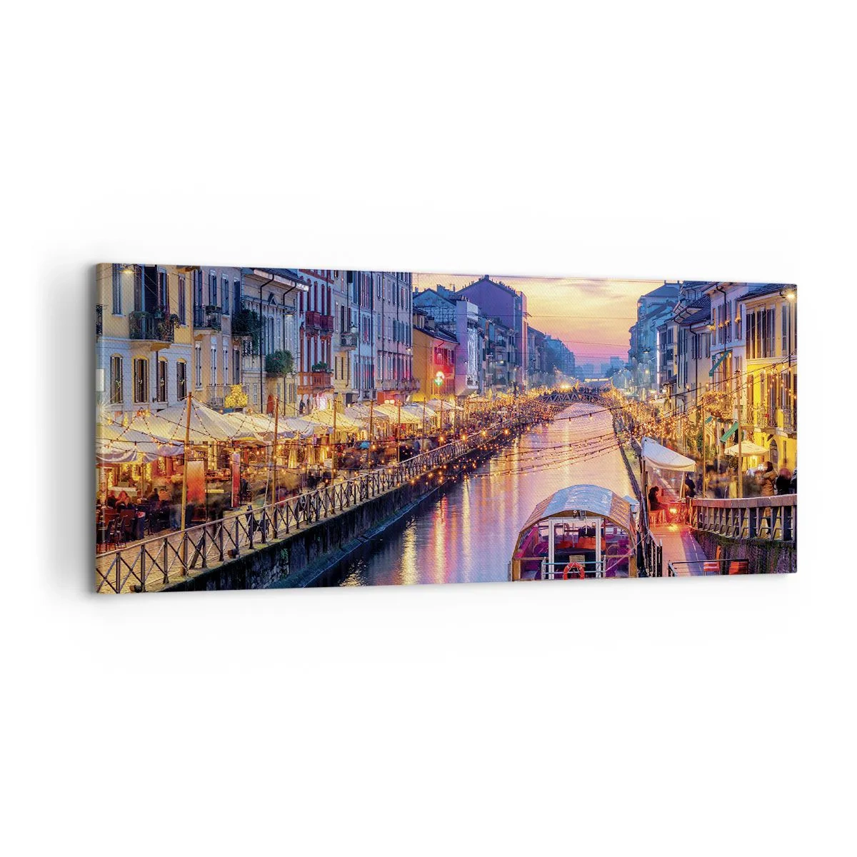Tablou pe pânză - O seară de lumină și distracție - 100x40 cm