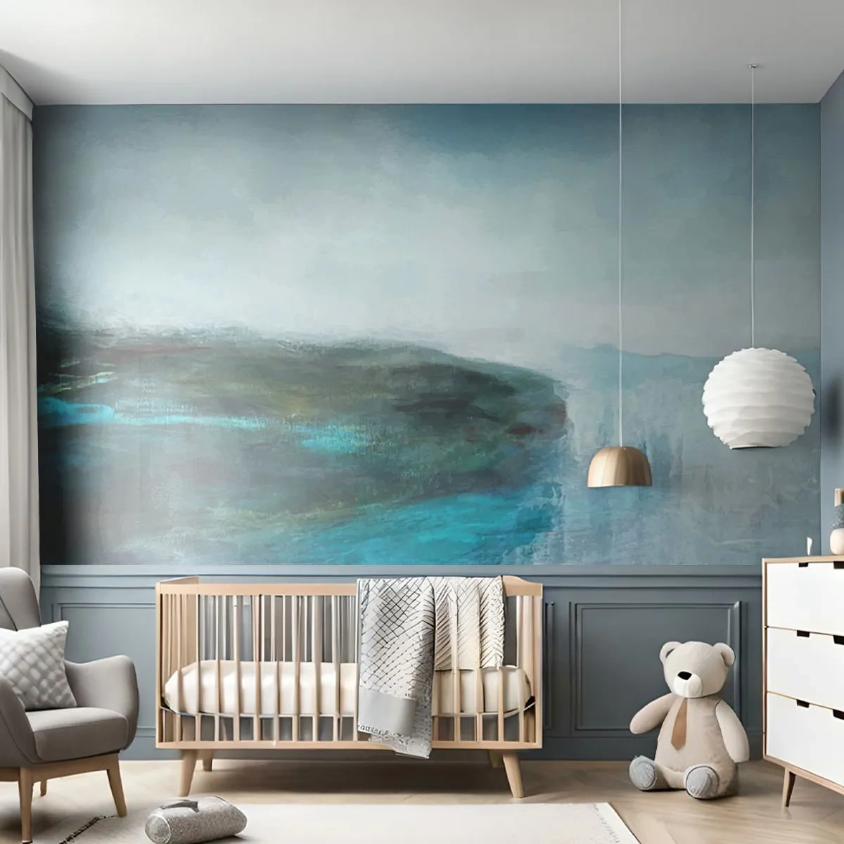 Fototapetă personalizată Premium Sand - Abstracție maritimă - Abstracția, Contemporan, Mare