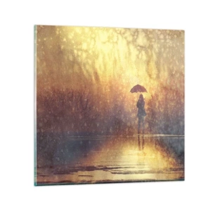 Tablou pe sticlă - Simt că cineva se uită la mine - 70x70 cm