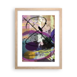 Poster în ramă de stejar deschis - Poate fi drept sau de jur împrejur - 30x40 cm