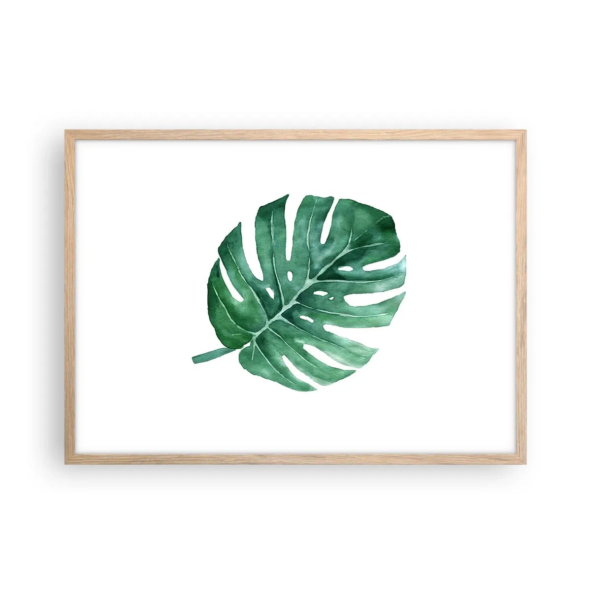 Poster în ramă de stejar deschis - Conceptul verde - 70x50 cm