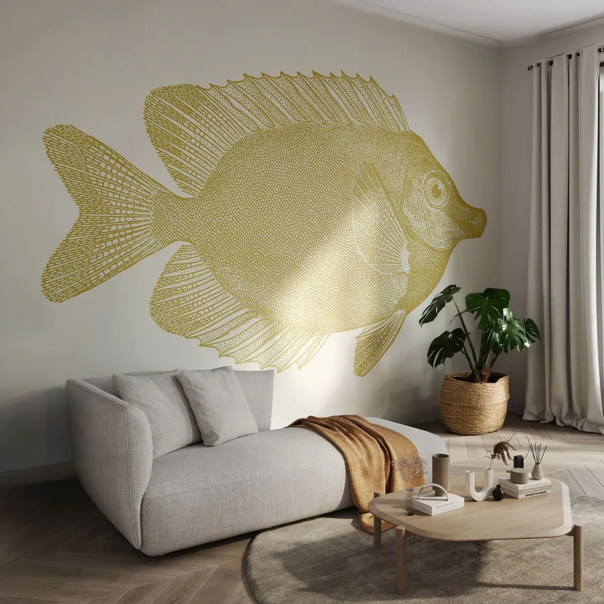 Tapet Premium Sand - Pește și atât - Peşte, Litoral, Animal - 350x256 cm