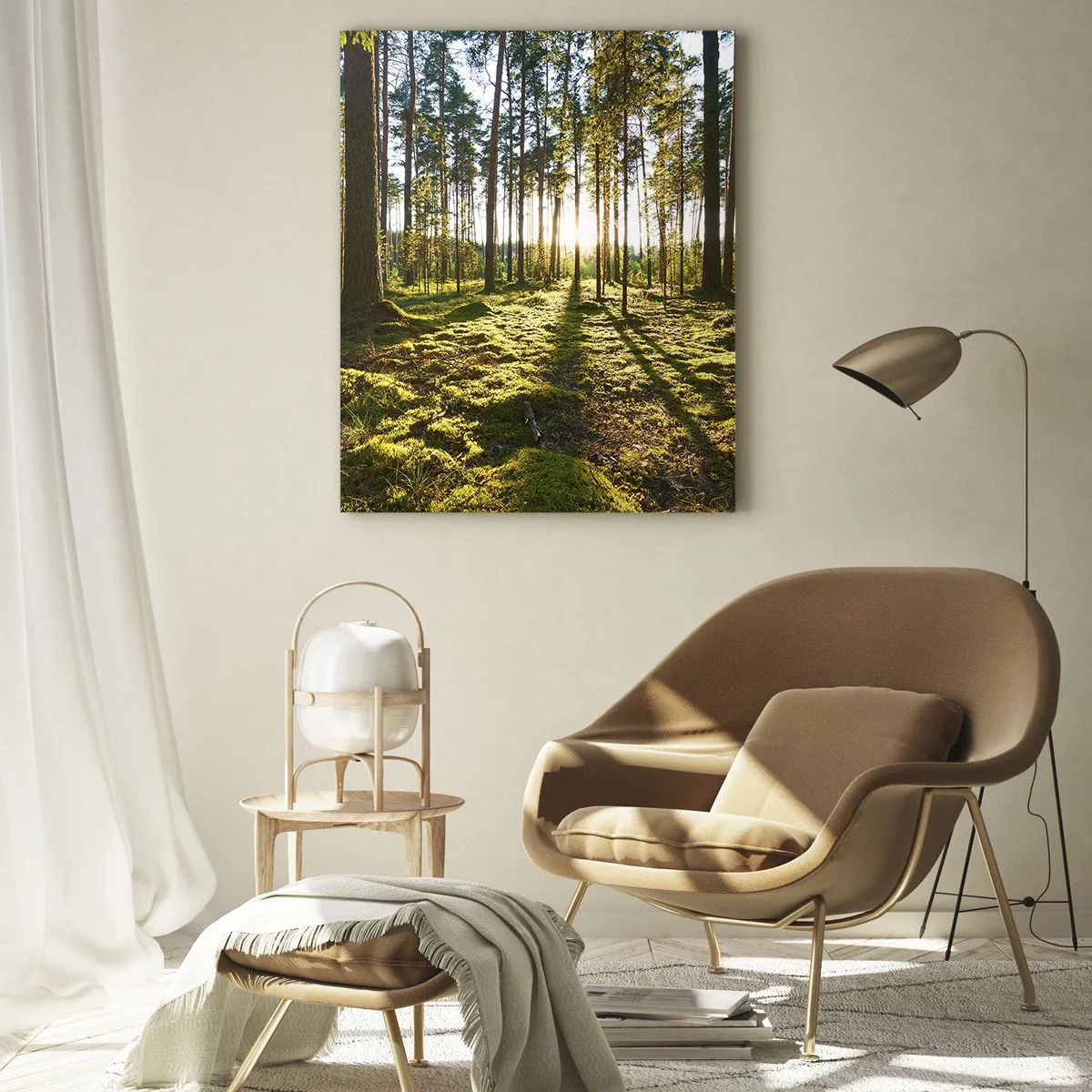 Tablou pe sticlă - Pădurea misterioasă - 50x70 cm