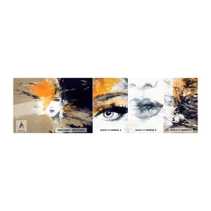 Mostră de Tapet Standard Eco - Și se face lumină - Abstracția, Chipul de femeie, Femeie - 100x30 cm