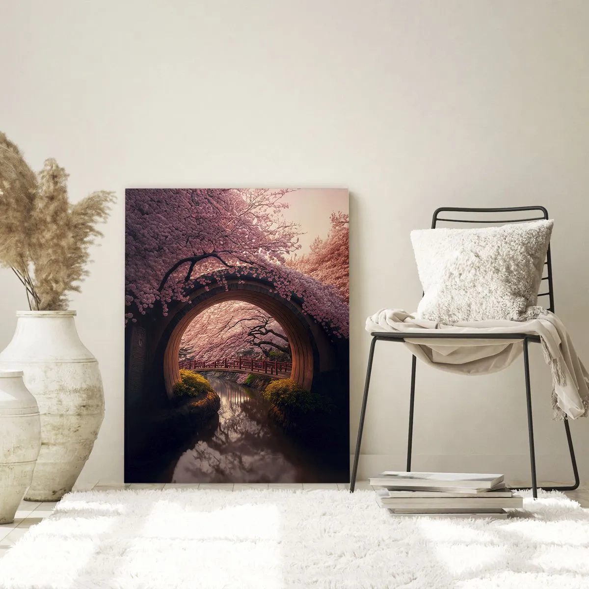 Tablou pe sticlă - Primăvara japoneză - 50x70 cm