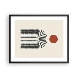 Poster în ramă neagră - Magnetismul formelor și al culorilor - 50x40 cm