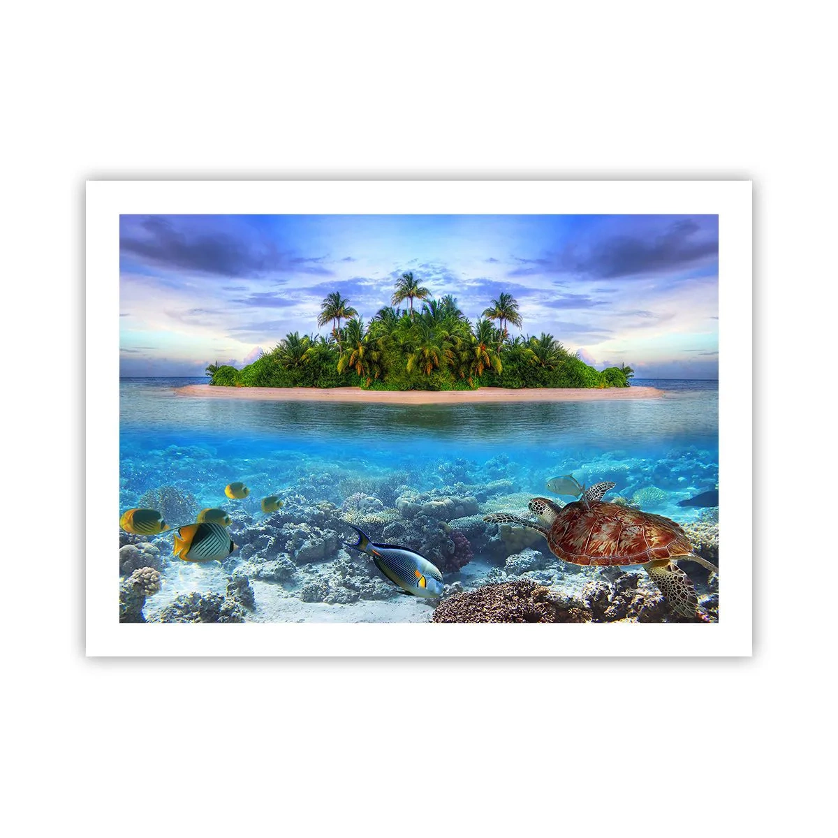 Poster - Insula paradisiacă vă invită - 70x50 cm