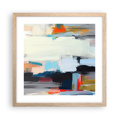 Poster în ramă de stejar deschis - Există o metodă? - 40x40 cm