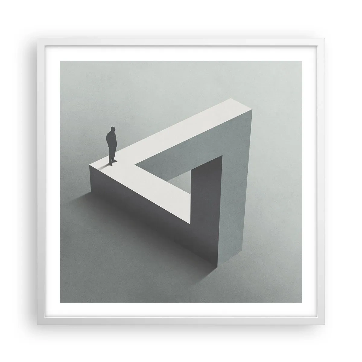 Poster în ramă albă - Și totuși este posibil - 60x60 cm