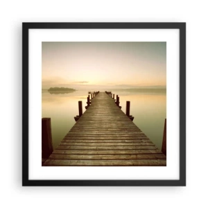 Poster în ramă neagră - Înainte de răsărit, zori, lumină - 40x40 cm