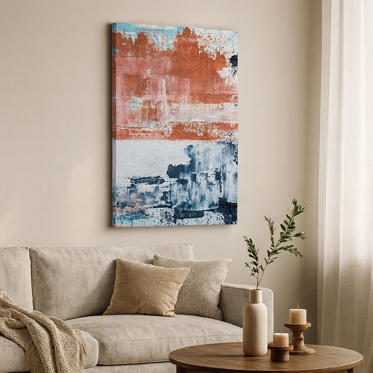 Tablou pe pânză - Jumi-juma abstract - 50x70 cm