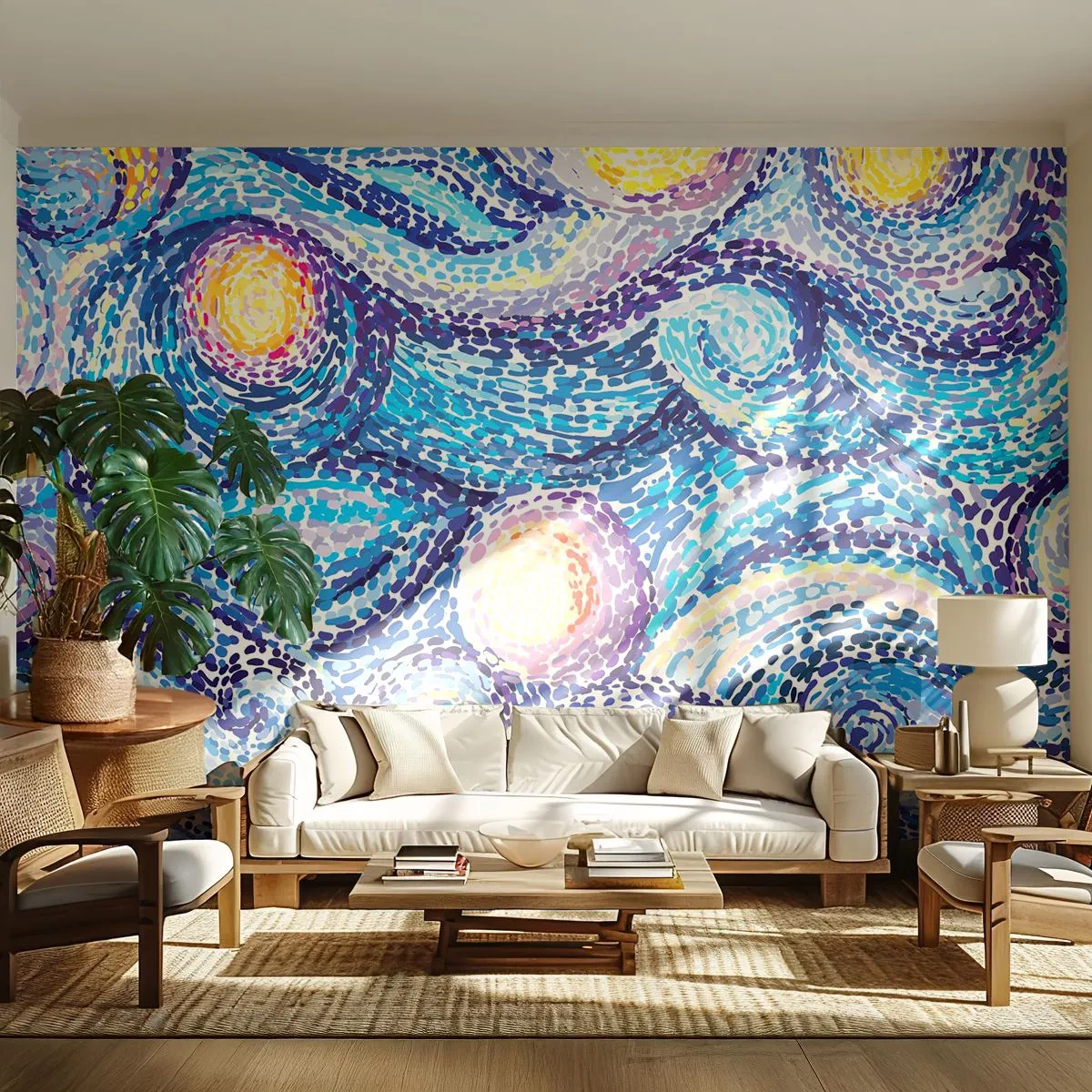 Tapet Standard Eco - Dintr-un tablou de van Gogh - Abstracția, Bucată, Pictura - 400x280 cm