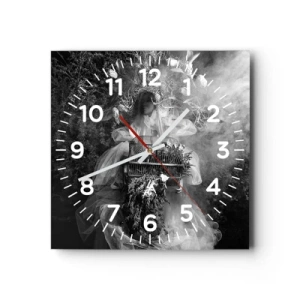 Ceas de perete - Ceas pe sticlă - Mama însăși - Natura - 30x30 cm