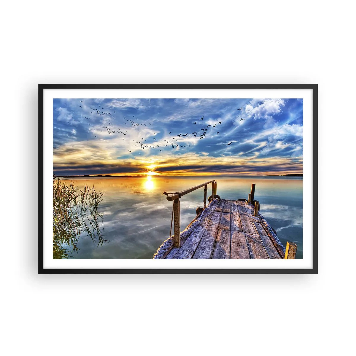 Poster în ramă neagră - Vântul se odihnește - 91x61 cm