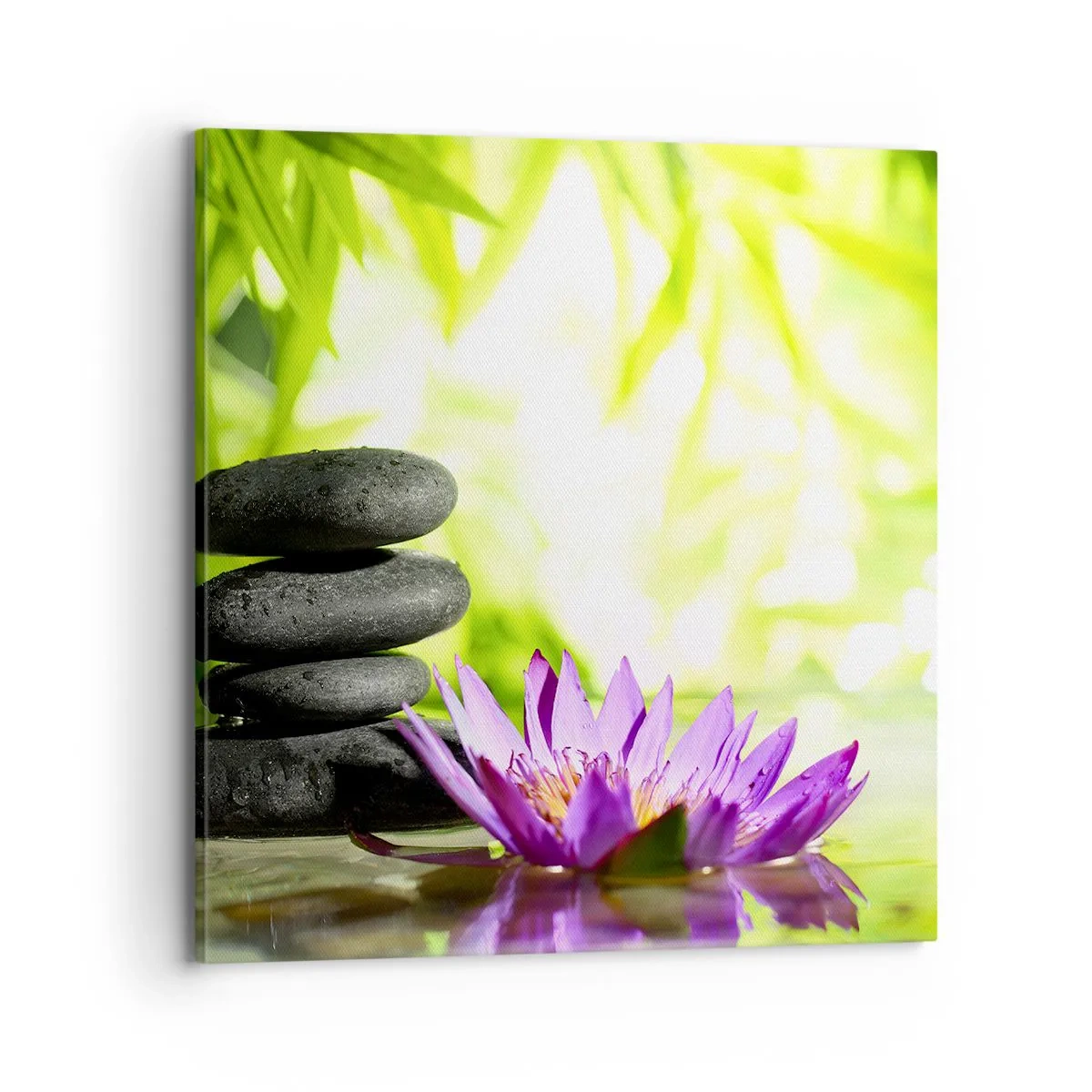 Tablou pe pânză - Într-o colibă de bambus - 70x70 cm