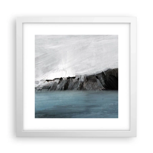 Poster în ramă albă - Apă - pământ: lupta elementelor - 30x30 cm