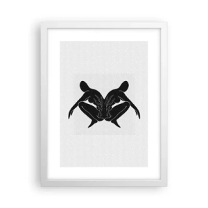 Poster în ramă albă - Suflet comun - 30x40 cm