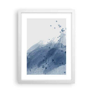 Poster în ramă albă - Tul albastru - 30x40 cm