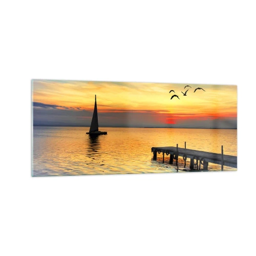 Tablou pe sticlă - Retururi de seară - 100x40 cm