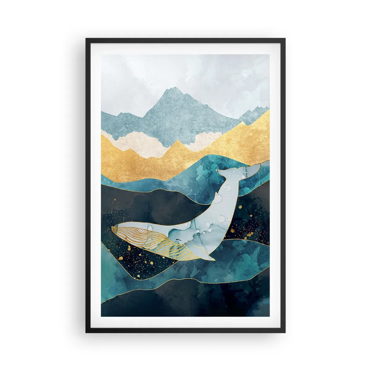 Poster în ramă neagră - Frumusețea rece a nordului - 61x91 cm