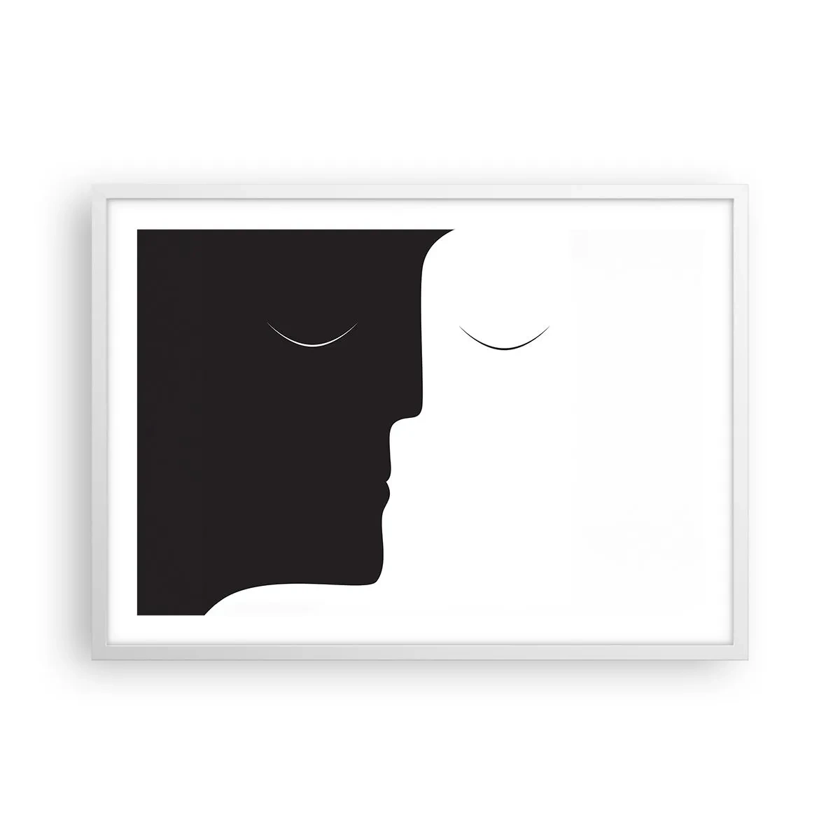 Poster în ramă albă - Unitatea contrariilor - 70x50 cm