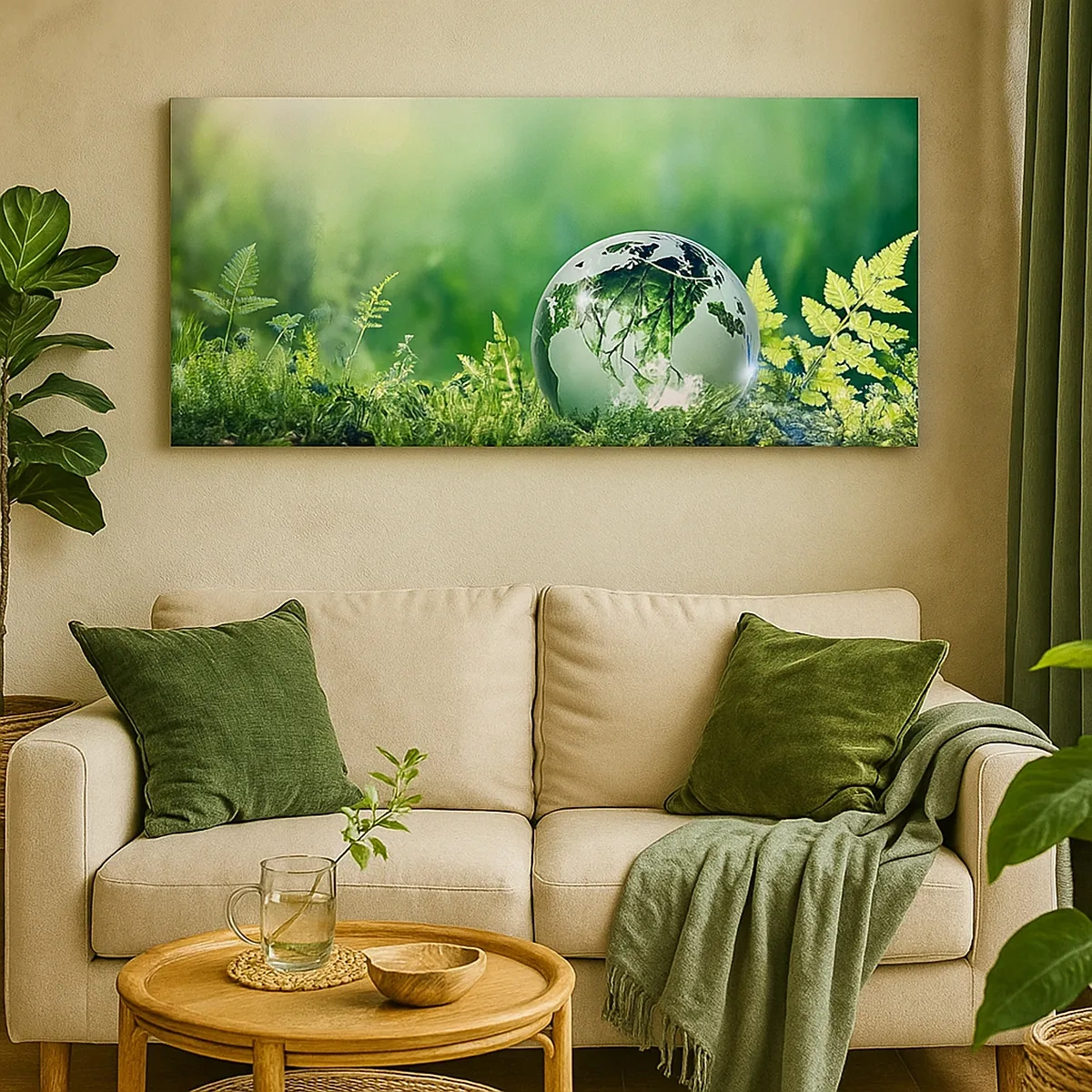 Tablou pe pânză - Planeta verde - 30x30 cm