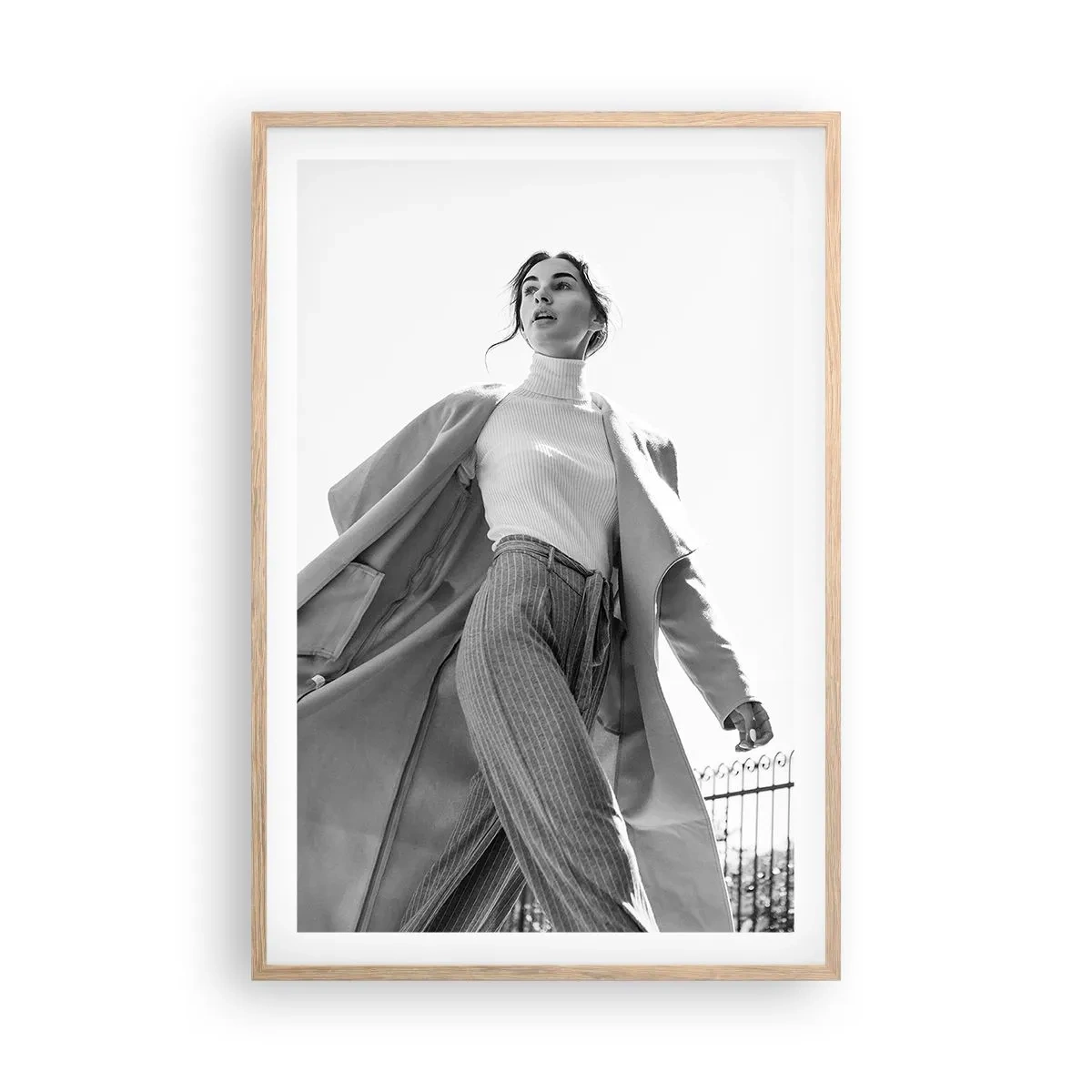 Poster în ramă de stejar deschis - Vii cu mine? - 61x91 cm