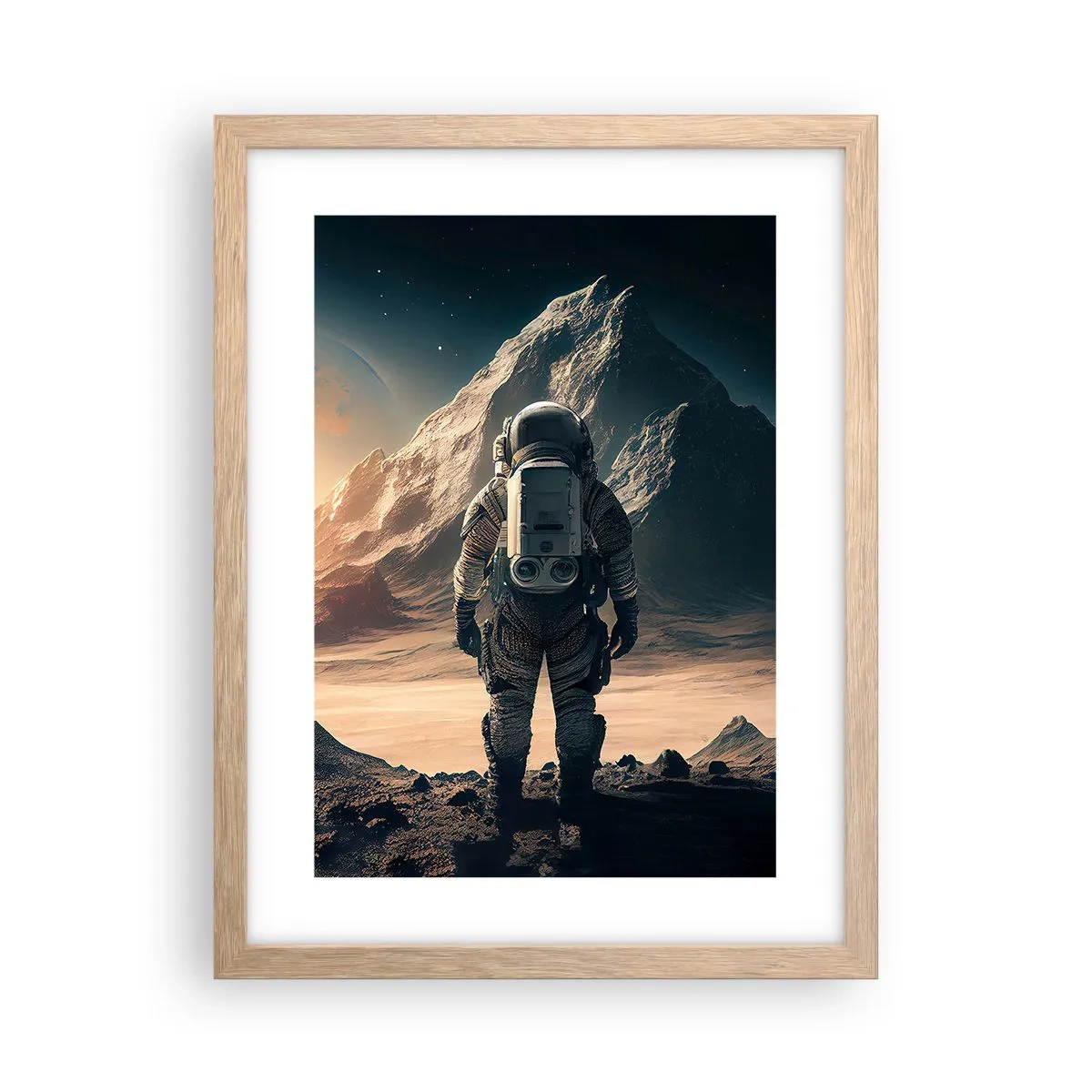 Poster în ramă de stejar deschis - O nouă provocare - 30x40 cm