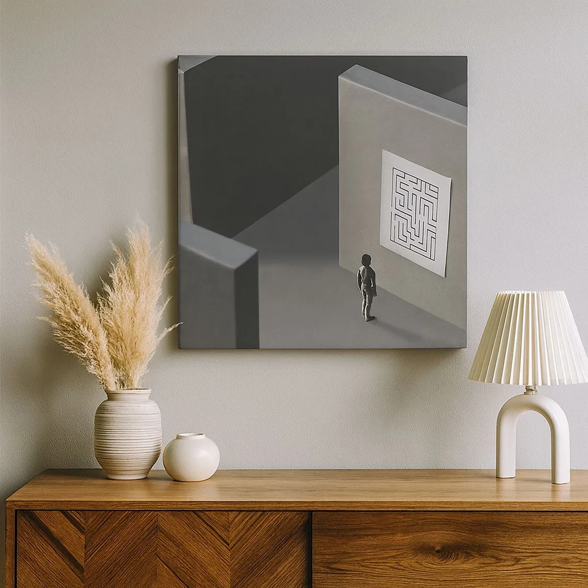 Tablou pe pânză - Dar unde sunt? - 30x30 cm