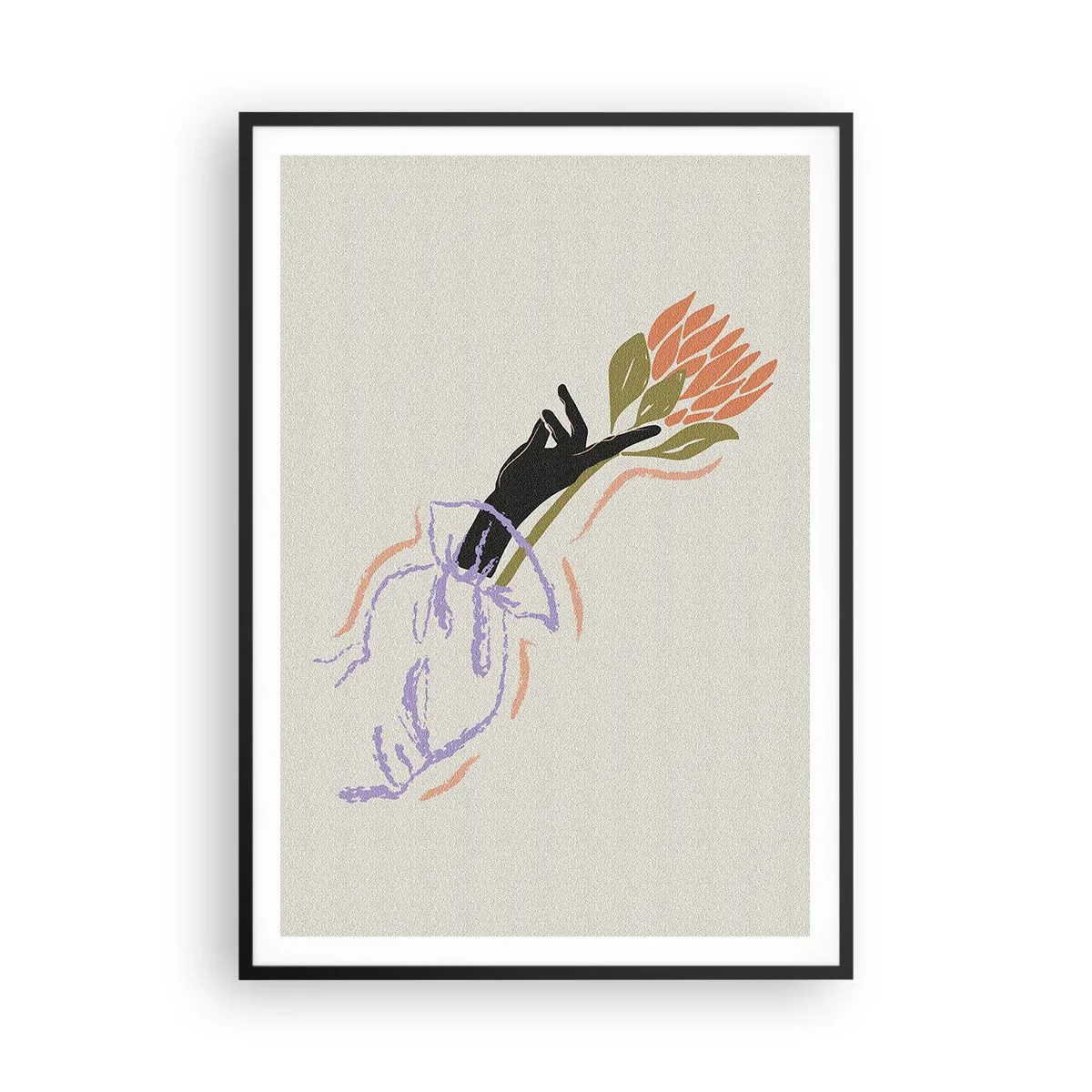 Poster în ramă neagră - Atingere surorială - 70x100 cm