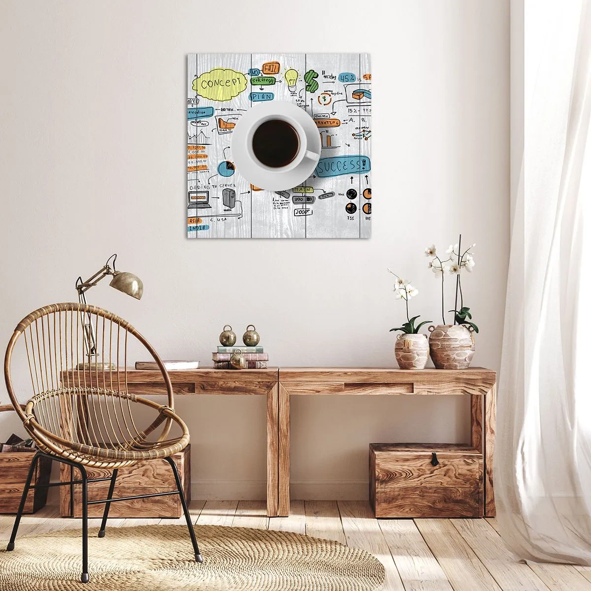 Tablou pe pânză - Timp pentru o pauză - 60x60 cm