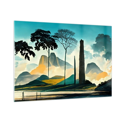 Tablou pe sticlă - Din ce în ce mai sus - 100x70 cm