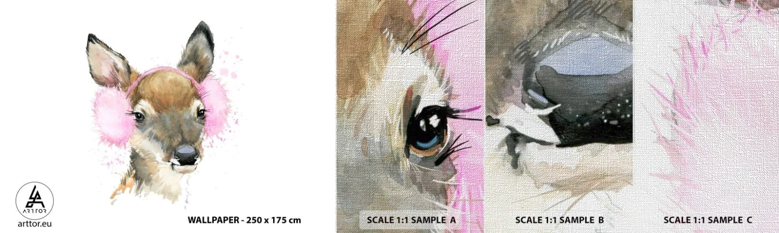 Mostră tapet Premium Canvas - Și gerul nu mai este înfricoșător - Pentru copii, Icre, Grafică - 100x30 cm