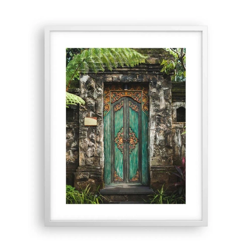 Poster în ramă albă - O ușă către o lume exotică - 40x50 cm