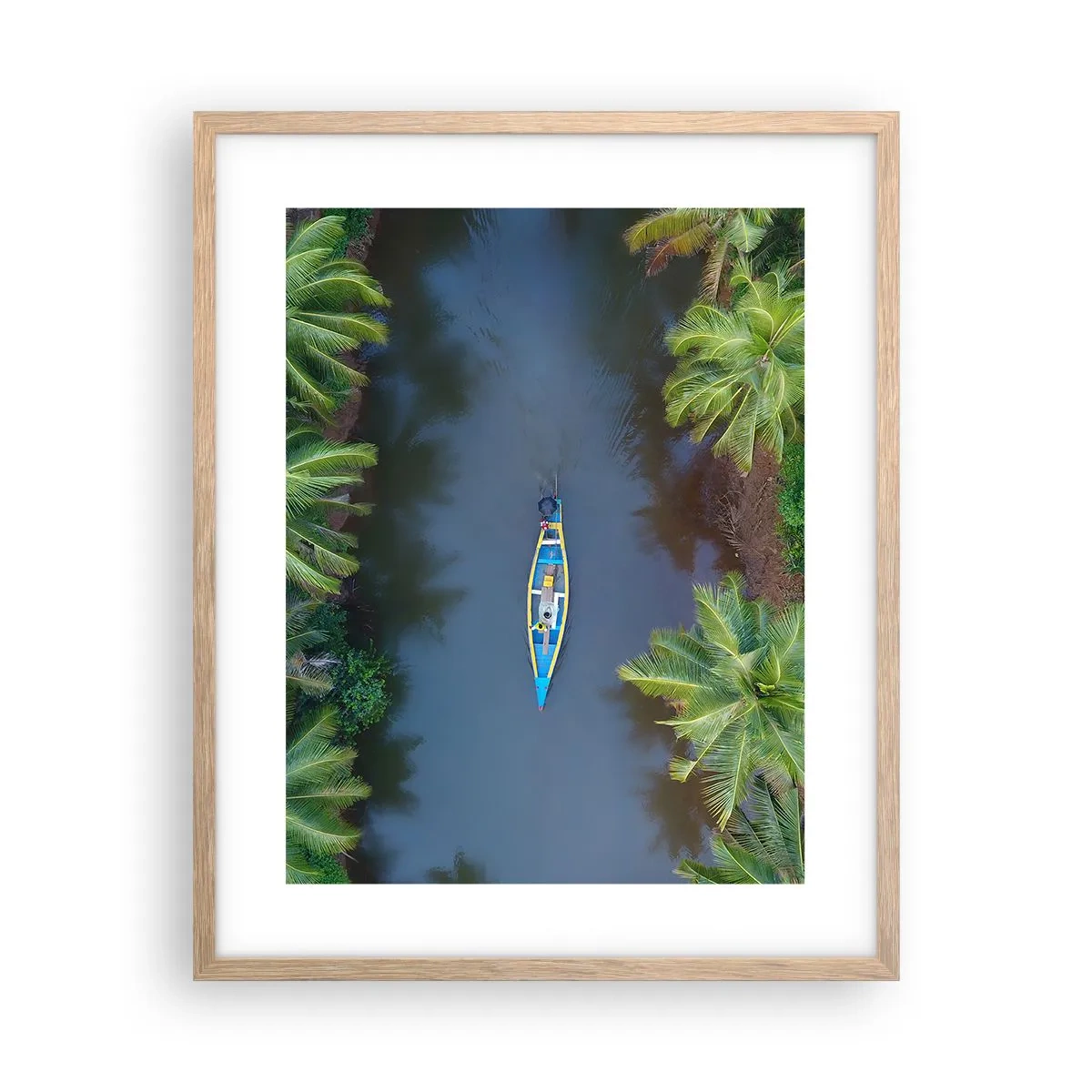 Poster în ramă de stejar deschis - Pe traseul tropical - 40x50 cm