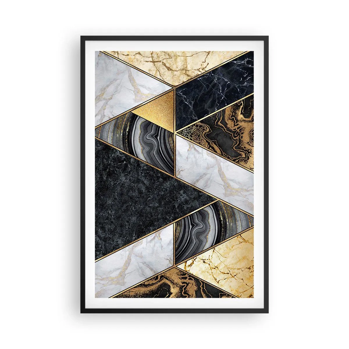 Poster în ramă neagră - Piatră cu piatră - 61x91 cm