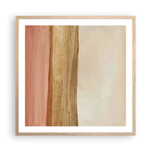 Poster în ramă de stejar deschis - Compoziție verticală - 60x60 cm