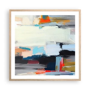 Poster în ramă de stejar deschis - Există o metodă? - 60x60 cm