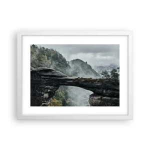 Poster în ramă albă - Aventura este pe cale să înceapă - 40x30 cm