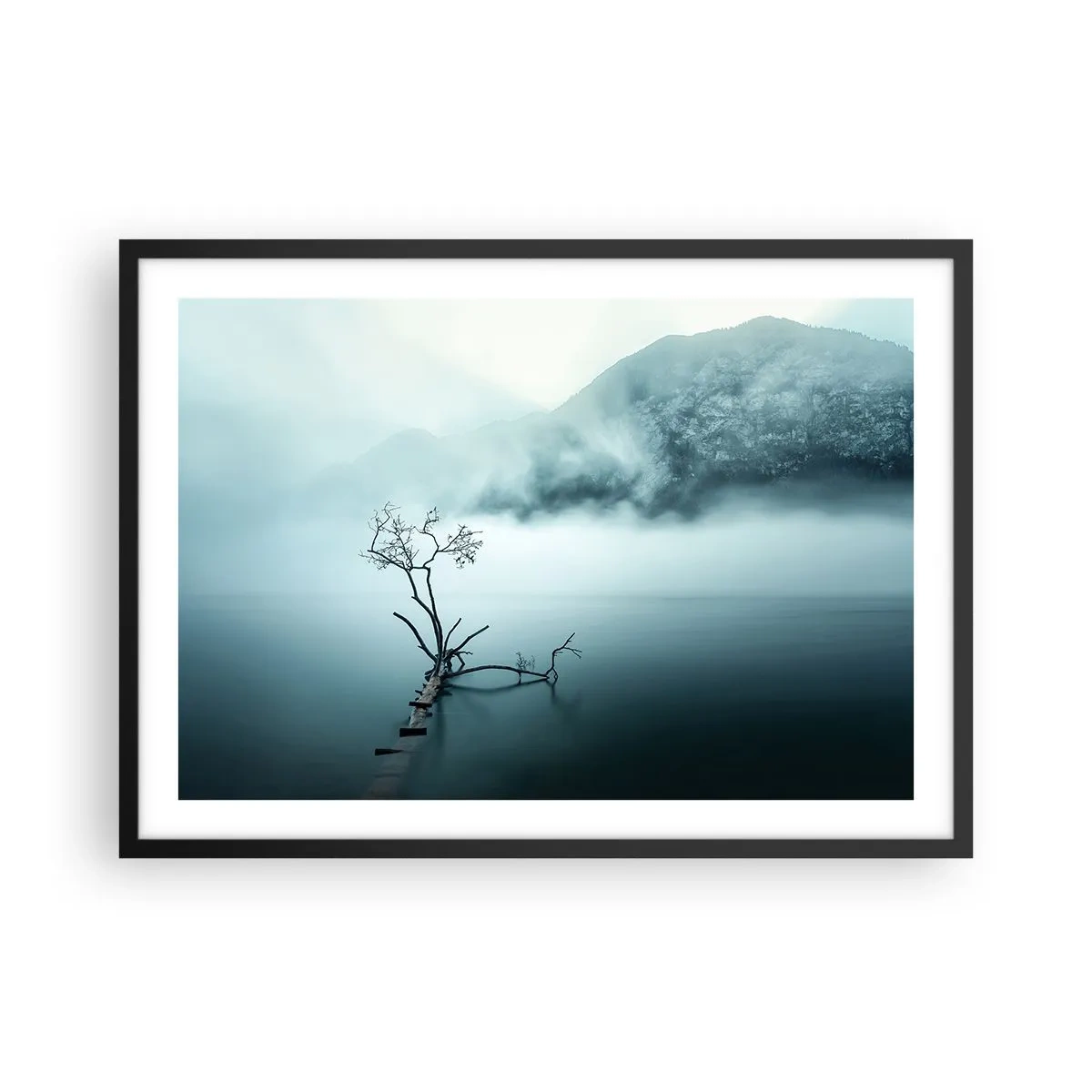 Poster în ramă neagră - Din apă și ceață - 70x50 cm