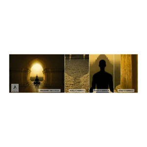 Mostră tapet autocolant Deluxe Sticker - Armonie completă - Meditaţie, Templu, Buddha - 100x30 cm