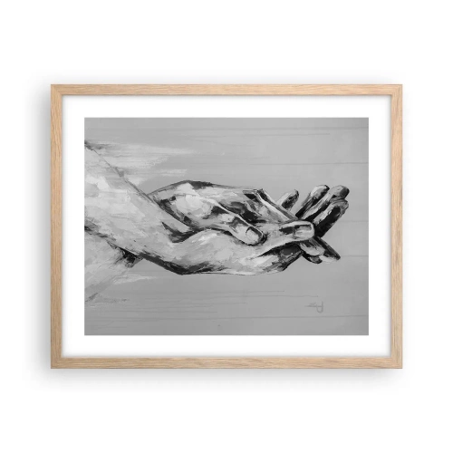 Poster în ramă de stejar deschis - Începutul... - 50x40 cm