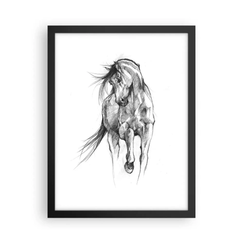 Poster în ramă neagră - Într-un trap grațios - 30x40 cm