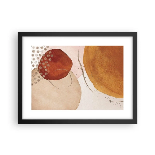 Poster în ramă neagră - Rotunjime și mișcare - 40x30 cm