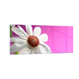 Tablou pe sticlă - Modestă în frumusețea ei - 100x40 cm