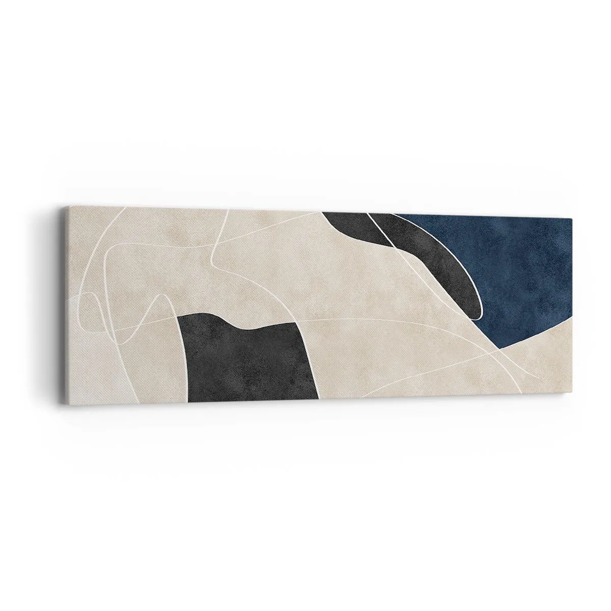 Tablou pe pânză - Compoziție abstractă - contrast de culori - 90x30 cm