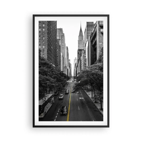 Poster în ramă neagră - New York dimineața - 61x91 cm
